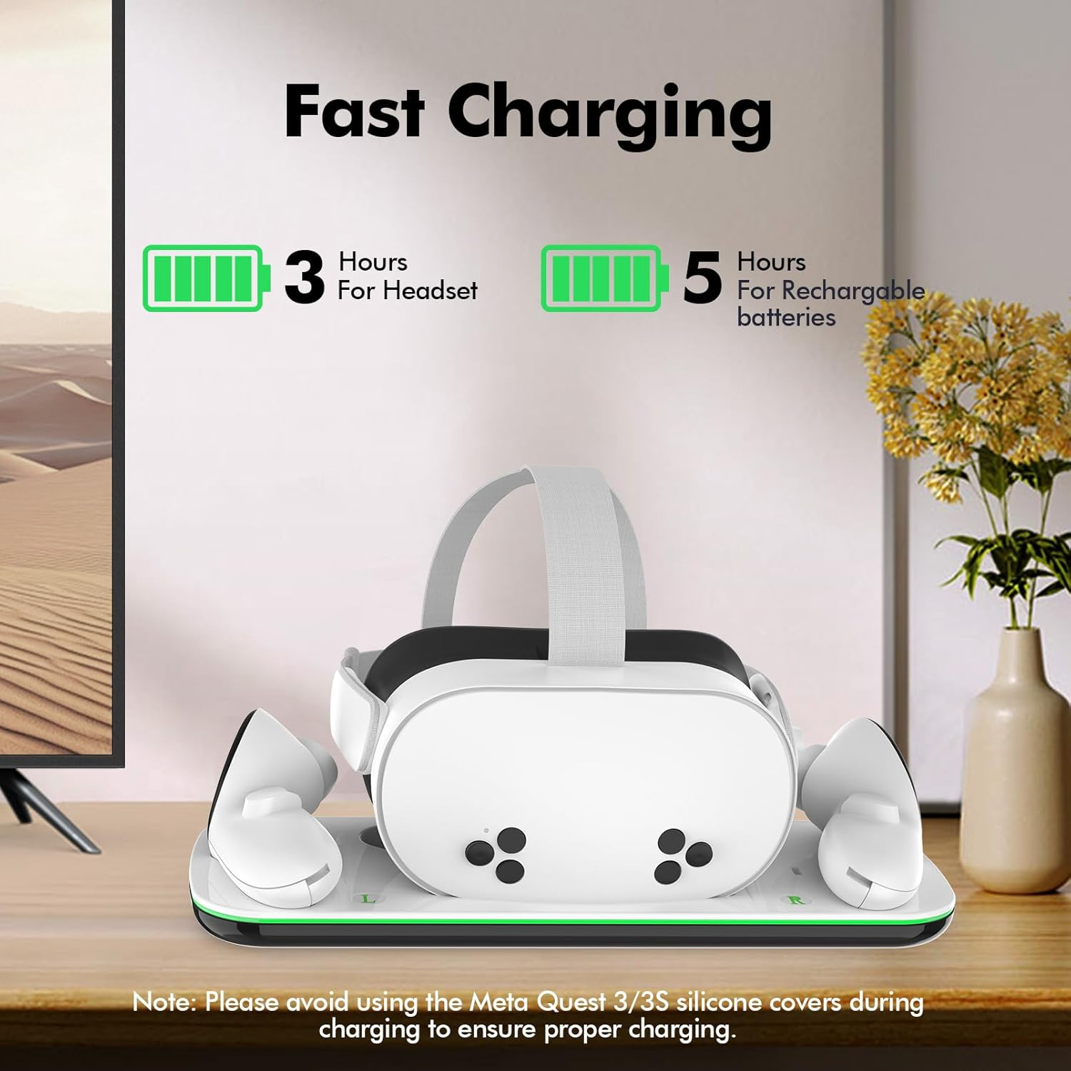 Dobe TY-3868 Charging Dock Compatible with Meta Oculus Quest 3/3S Dobe TY-3868 Charging Dock Compatible with Meta Oculus Quest 3/3S